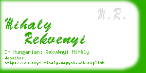 mihaly rekvenyi business card